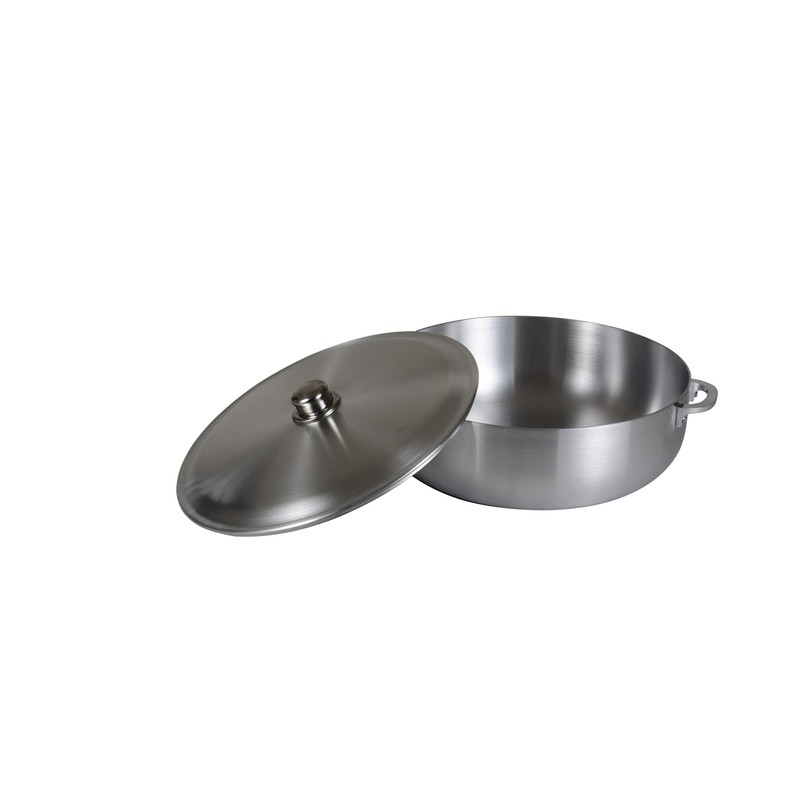 Kitchen Sense Heavy Gauge Polished Aluminum Caldero Dutch Oven Cauldron