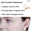 Traveller Women's Clip Earrings, 10 - 20 mm, Various Colours,