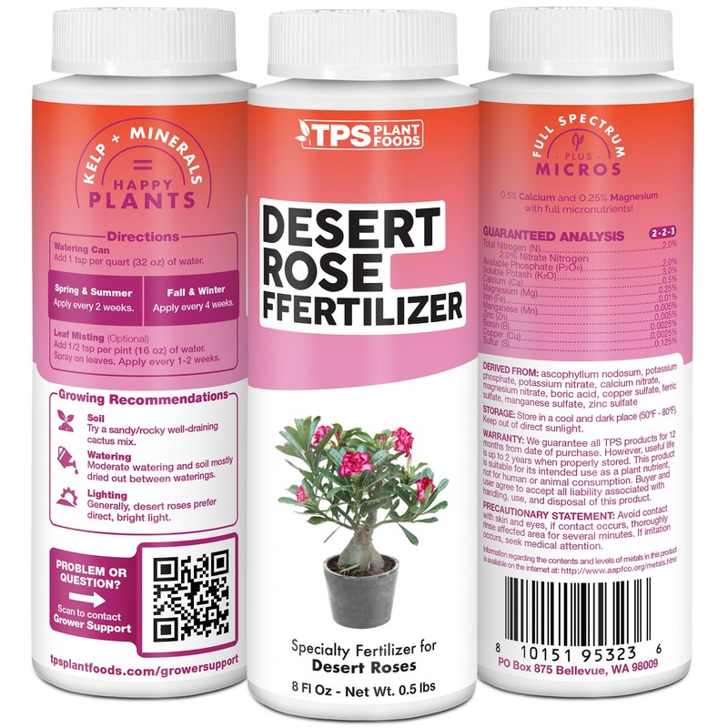 Desert Rose Fertilizer, Complete Liquid Desert Rose Plant Food, 8