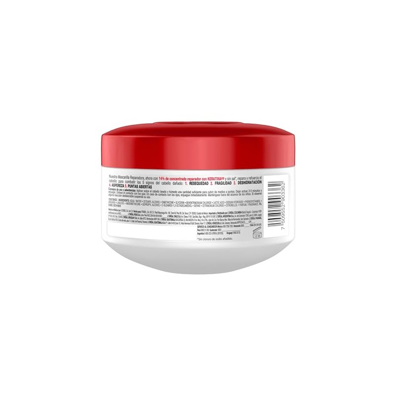 L'Oréal Paris Mascarilla Reparación Total 5 Elvive 300 g, 360