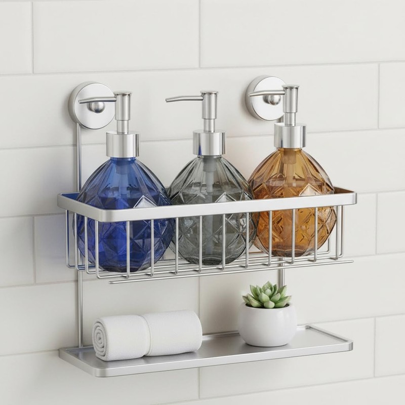 VKSG Glass Soap Dispenser for Kitchen, 350ML Hand Soap Dispensers