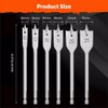 6PCS Wood Flat Drill Bit Set 10-25mm, S2 Steel Spade