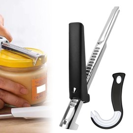 2PCS Jar Openers, Jar Opener for Weak Hands for Hands Non-Slip Effortless for Weak Hands Seniors （Black）