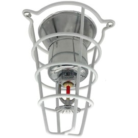 Happy Tree (4 Pack) White Fire Sprinkler Head Guard Cover for Both 1/2" & 3/4" Sprinkler Head 6" Deep Cage