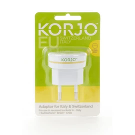 Korjo EU (Italy and Switzerland) Travel Adaptor, for AU/NZ Appliances, use in Europe Including IT, CH