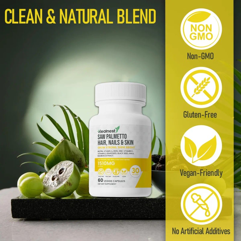 Healnest Cuidado Cabello Piel Uñas 60 Cápsulas Veganas