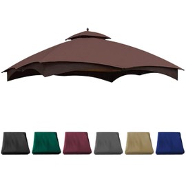 JANCANOPY 10X12 Replacement Gazebo Cover for Lowe's Gazebo Model #TPGAZ17-002C,TPGAZ17-002 (Brown)