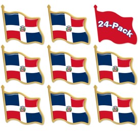 6Pack Dominican Flag Pins Bulk -1” Metal Patriotic Dominican Lapel Pins Badge Souvenir For Hat Bag Travel Gifts…