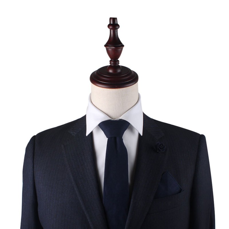 Bridas de algodón para boda con cuello de lino, Azul