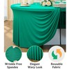 Htper 8 Pack Emerald Green Spandex Round Tablecloths for 72