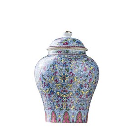fanquare Porcelain Tea Canister for Loose Tea Imitation Enamel Ceramic Airtight Tea Sealer Vintage Chinese Style Tea Storage Tea Caddy Sugar Jar Vase for Décor
