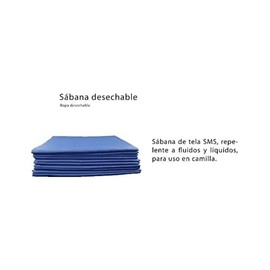 Sabana desechable 120x180cm c/10 piezas