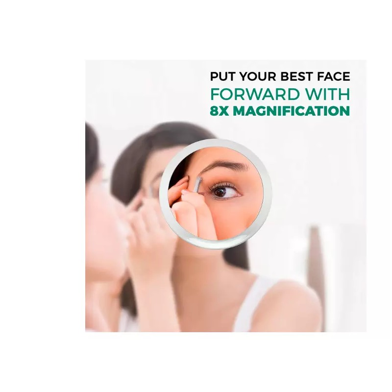 vic_space1 Magnifying Mirror 8X Large 10 Inch 3 Suction Cup