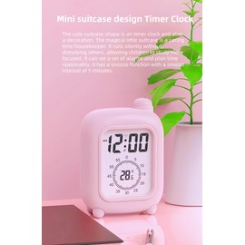 YHFITN Visual Timer Clock, Digital Alarm Clocks with Temperature Display, Countdown, Date Display, Creative Learning Gifts for Children, Suitable for Gym, Study Rooms, Office and Kitchen