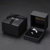 King Will Mens CZ Tungsten Wedding Bands Three Blue Cubic