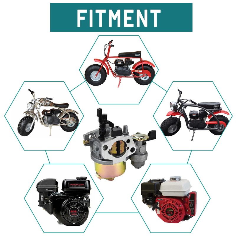QYMOTO CT200U Carburetor for Coleman Mini Bike Carb Huayi P19
