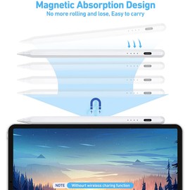 Stylus Pen for i-Pad 2018-2024, USB-C Fast Charge for i-Pad Pencil, Palm Rejection,Tilt Sensitivity,Pencil Comapatible Pad 10/9/8/7/6, Pad Pro 12.9"/11"/13" M4, Pad Air 5/4/3/11"-13" M2, Pad Mini 6/5
