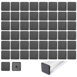 DEANKEJI End Caps Plastic Black 4040, Pack of 50 Cover Caps 40 x 40 mm Aluminium Profile, 40 x 40 mm End Caps for Aluminium Extrusion Profile, for Aluminium Construction Profile, Profile End Cap,