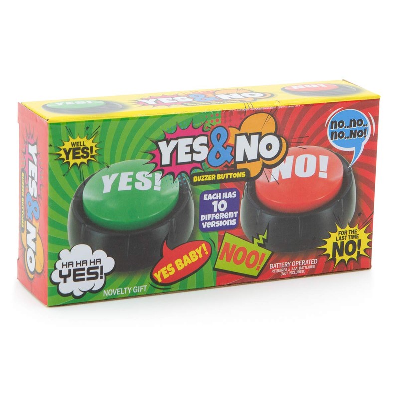 Talking Yes & No Buzzer Buttons - Pack of 2