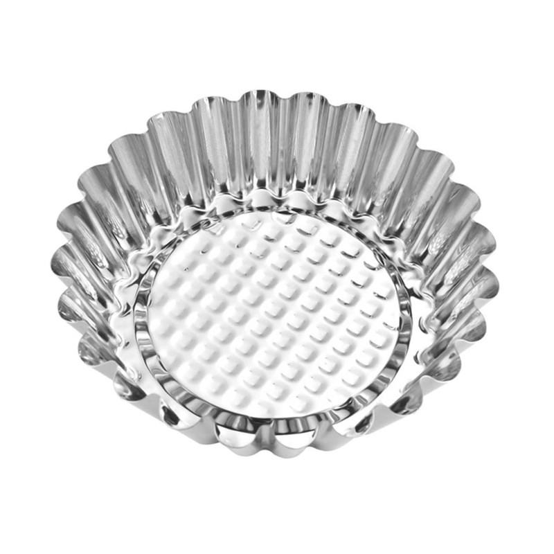 BIUDECO 10pcs Non Stick Chrysanthemum Egg Tart Molds DIY Baking