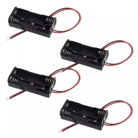 Eagle G27507A ~ (Pkg 12) 2X AAA Battery Holder Case 3V Volt PCB Mount w/Bare Wire Ends