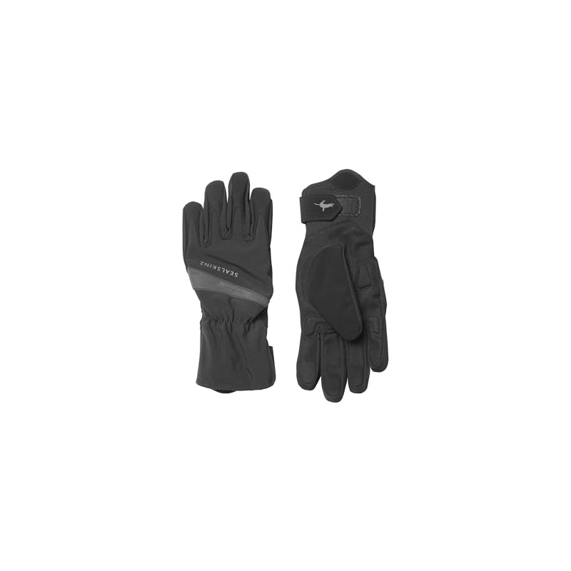 SEALSKINZ Unisex Waterproof All Weather Cycle Glove, Black, Large