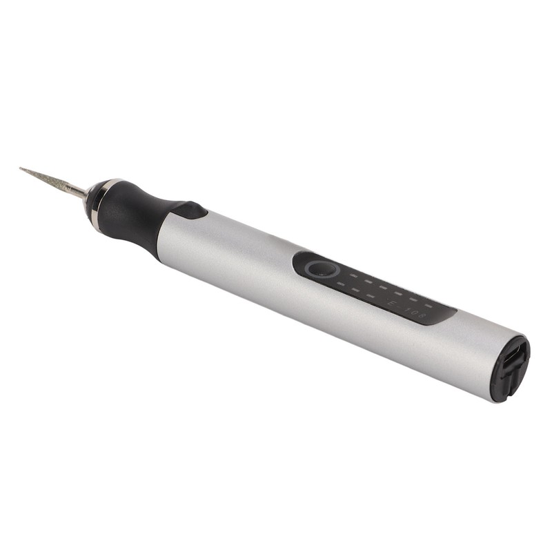 Electric Engraving Pen Aluminum Alloy Silver Mini Micro Engraver with