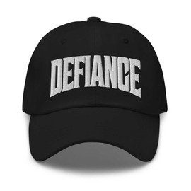 Defiance Baseball Cap Defiance Dad Hat Ohio OH Hat Embroidered Souvenir Black