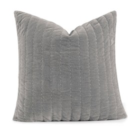 COCOPLOCEUS 1 Piece 26x26 Pillow Cover Velvet Euro Sham Pillow Covers Farmhouse Pillow Covers Decorative Square Pillow Shams Soft Large Cushion Cover for Bed Couch Bench Sofa, Charcoal Gray