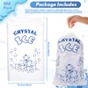 100 Pcs 20 lb Plastic Ice Drawstring Bag 28 x