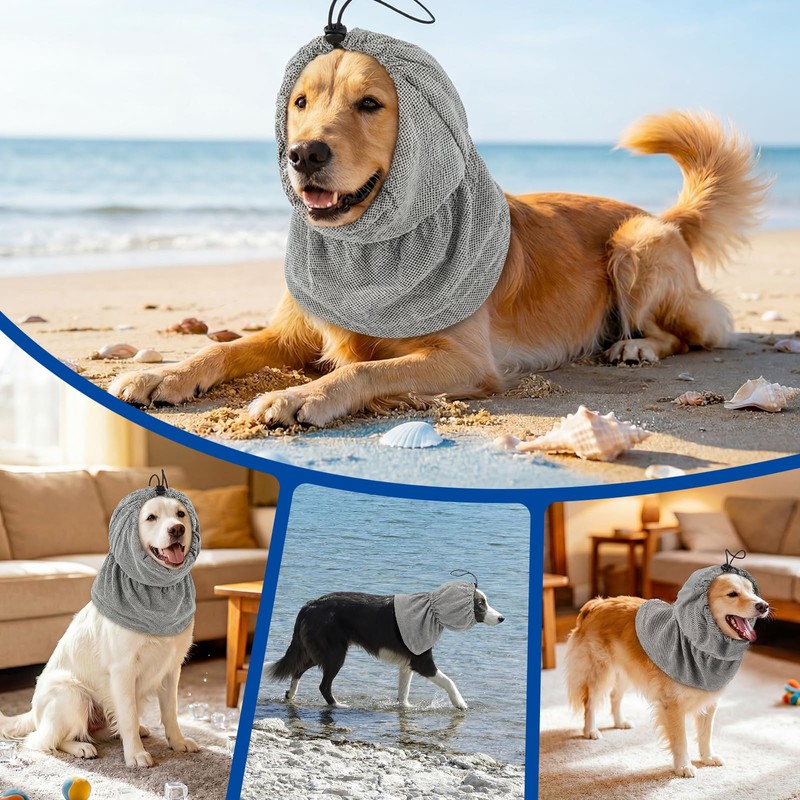 Nanaki Anti- Sunburn Dog Ear Cover, Cooling Snood for Hot