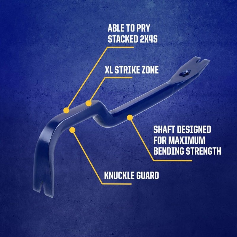 IRWIN Pry Bar, 2 in 1 Spring Steel Flat, 18