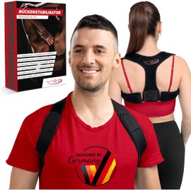 VIGO SPORTS® *NEW* I Back Straightener for Efficient Posture Correction I Adjustable Back Support for Men and Women I Premium Shoulder Strap for Confident Appearance (S-M)