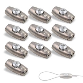 10 x EIFORM Cable Clamps - Wire Rope Clamp for Screwing for Wire Ropes from Diameter 1.5 mm to Diameter 2.0 mm | Zinc Die-Cast