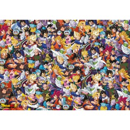 Clementoni dragonball Impossible Dragon Ball Puzzle-1000 Pieces, Poster Included, Difficult Puzzle, Fun for Adults, Made in Italy, 39918, Multi-Coloured
