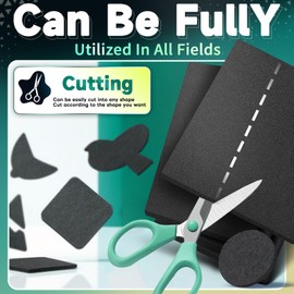 8 Pack Black Foam Pads (25x20x0.3cm).Strong Adhesive/Residue Free/Anti-Slip/Waterproof/Noise Reduction Closed Cell Foam for Appliances, Tools, Furniture Edges, DIY Home and Car Use​