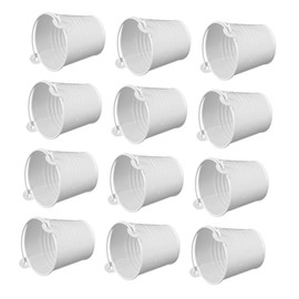 FUNOMOCYA 12Pcs Flower Bucket Nordic Style Succulent Planters with Handle Versatile Iron Art Flower Pots for Balcony and Home Decor Chic and Durable Storage