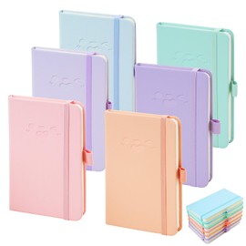 Zoyiancy A6 Pocket Notebook, 6 Pieces Journal Notebooks, Small Notepad with 200 Pages for Writing for School, Home, Business and Office, Hardcover Journal for Note Taking and Reminder