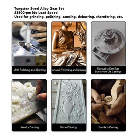 ANKROYU Air Micro Die Grinder, Alloy Steel Rotate Switch 23500rpm Elbow Pneumatic Grinding Pencil, Pneumatic Die Grinder for Polishing Deburring Chamfering