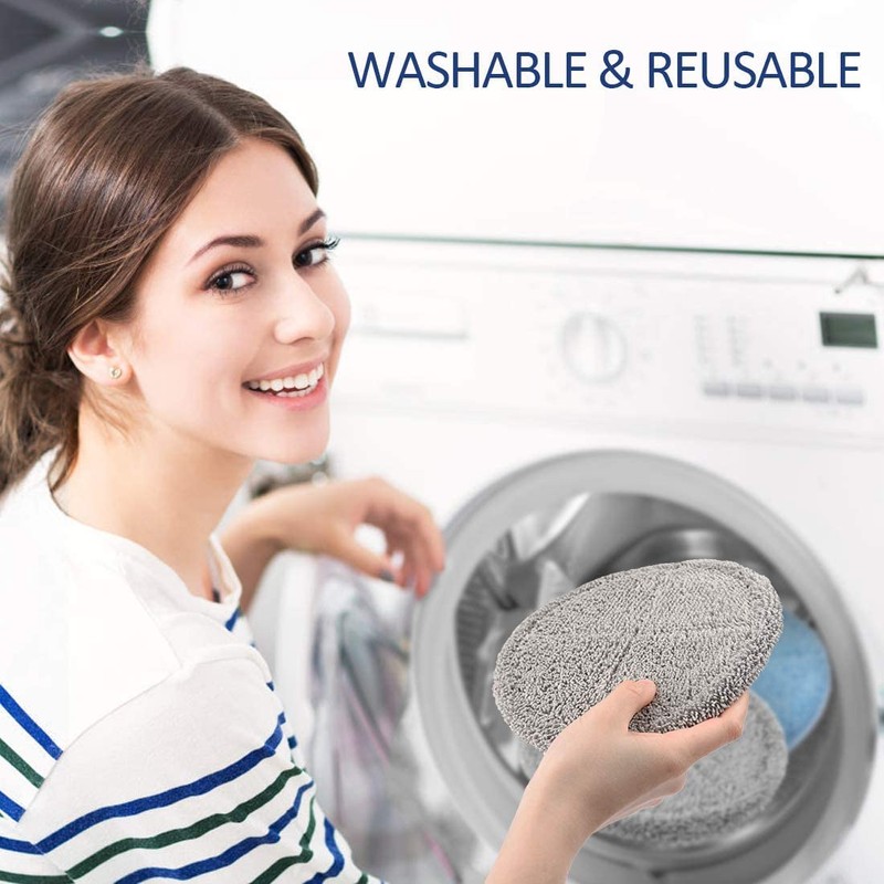 [Universal] 4 Pcs Mop Pads Replacement for Cordless Electric Mop,