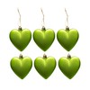 6pc Large Heart Xmas Baubles (Matte) - Great Christmas Tree