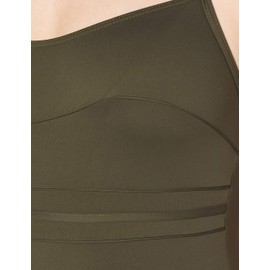 Haute pression A1001 - Maillot de bain une pièce - Uni - Femme - Vert,FR: 38 (Taille faricant: 38)