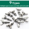 6sets M6x25mm Stainless Steel Wing Butterfly Screws Bolts with Hex