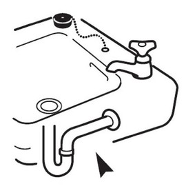 SANEI Drainage Parts P Pipe for Wall Drainage Pipe Diameter 1.0 inches (25 mm) H71-66-25X150