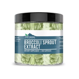 Earthborn Elements Broccoli Extract 200 Capsules, Pure & Undiluted, No Additives