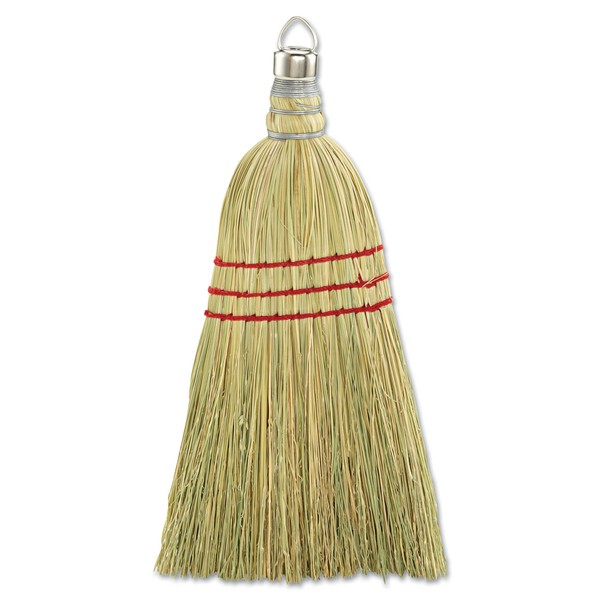 10" Wooden Whisk Broom W/ Corn Fiber Bristles, 12/Pack