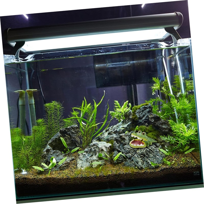 Zerodeko Alligator Bubbler Aquarium Decor Simulative Fish Tank Ornament Safe