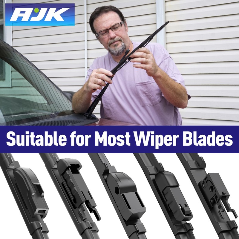 AJK Windshield Wiper Blades, OEM Quality Front and Rear Windshield