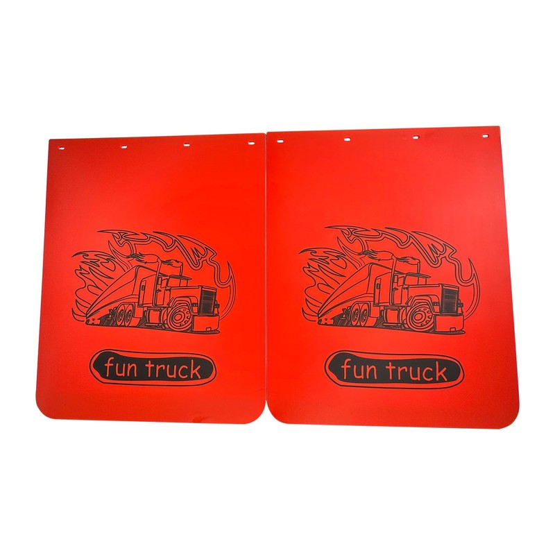 BST BSSP Universal Red Mud Flaps for Semi Trucks, 24''X30''