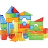 Constructive Playthings Translucent Color Building Blocks, Light Table Manipulatives, 3D